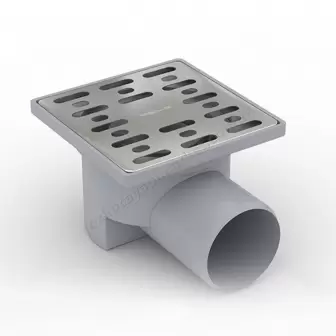 Feha Yandan Çıkışlı Yer Süzgeci Klapeli 10X10 Q50 resim 1