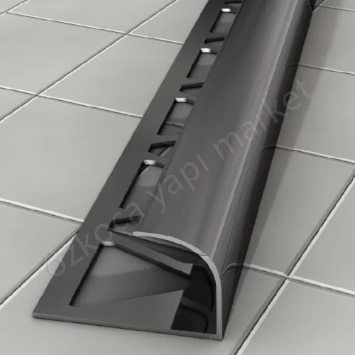 Dış Köşe Profili İnoks Metal Siyah Oval 10 mm