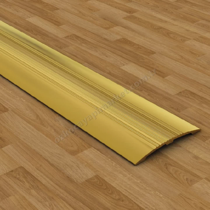 Çizgili Parke Eşik Profili 3.8 cm Gold