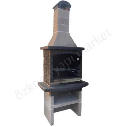 Beton Barbekü 80 Lik Alavastro Black