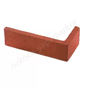 Kaplama Tuğla L Köşe Kırmızı resim1