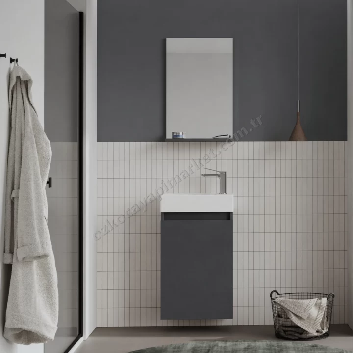 Orka Conza Banyo Dolabı 45 cm Antrasit