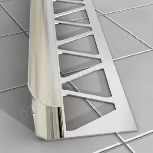 İç Köşe Profili Krom Parlak 10 mm Oval resim 1