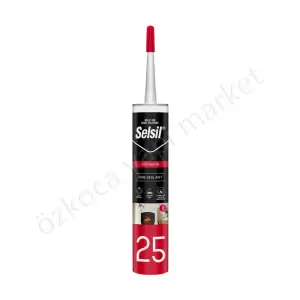 Selsil Ateş Mastiği 300 Ml - Siyah 1500 Derece resim1