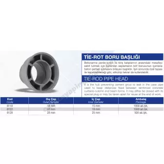 Tie-Rot Boru Başlığı resim 1