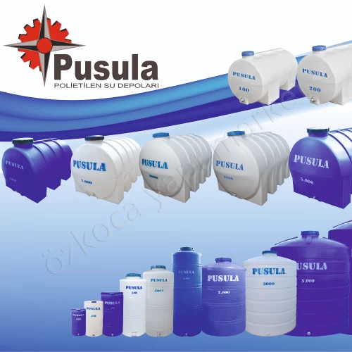 Akro 300 Litre Dikey Mavi Su Deposu