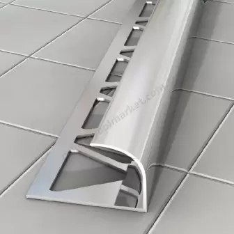 10 mm Alüminyum Dış Köşe Profili Parlak resim 1