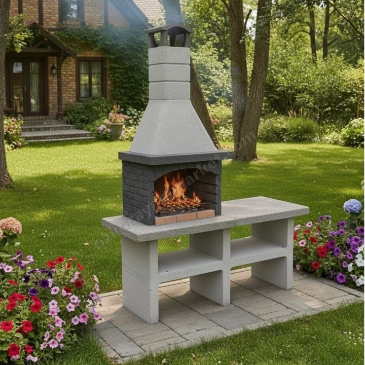 Beton Barbekü 80 Lik Gravel Model