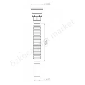 Tanflex Ekonomik Lavabo Sifonu 65X32 Mm resim2