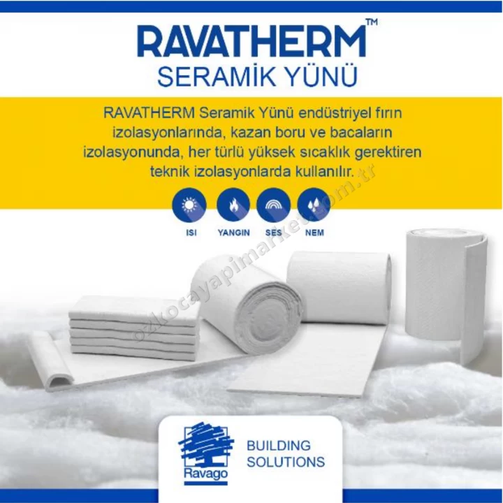 Ravago Seramik Yünü Battaniye - 1000x610x50mm