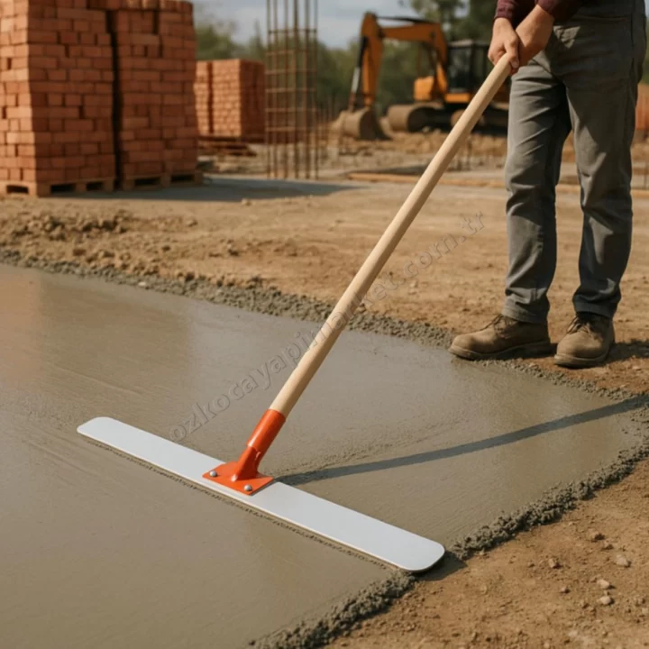 Fiber Beton Mastarı 90 cm Sap Ve Eldiven Dahildir