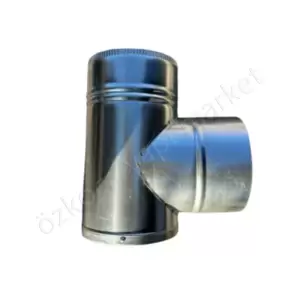 Barbekü Bacası Galvaniz L Dirsek - 20 Cm Çap resim1