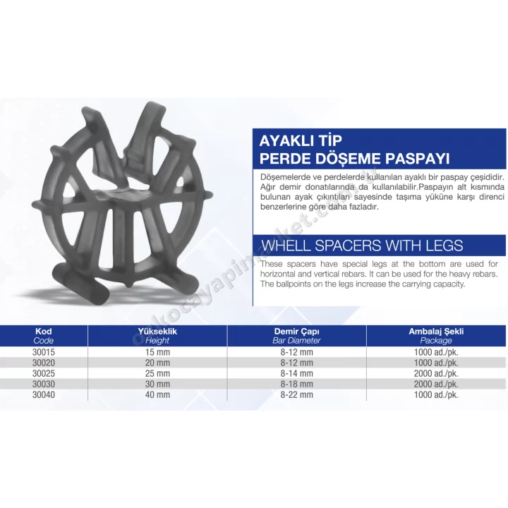 Ayaklı Tip Perde Döşeme Paspayı