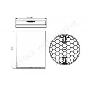 Lux Wares Daire Rögar Kutusu Q400 Mm resim2