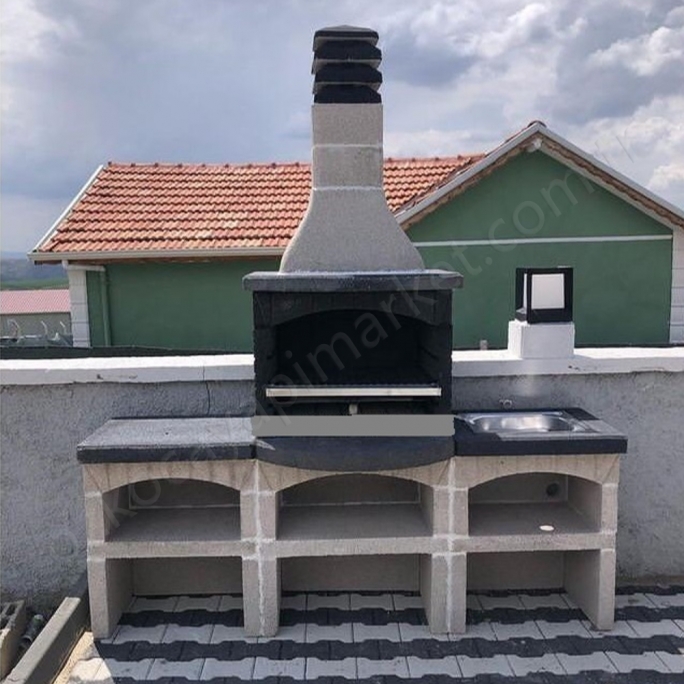 Beton Barbekü 80 Cm Evi̇yeli̇ Ve Masali