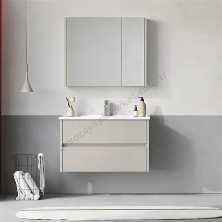 Orka Arno Banyo Dolabı 85 cm Parlak Kaşmir