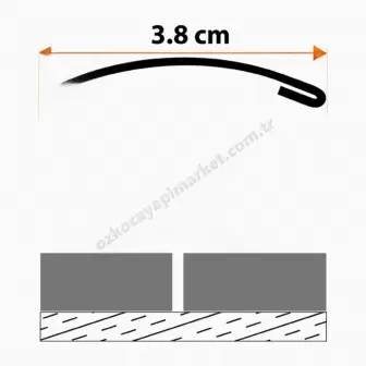 Parke Eşik Geçiş Profili Bronz Parlak 90 cm resim 3