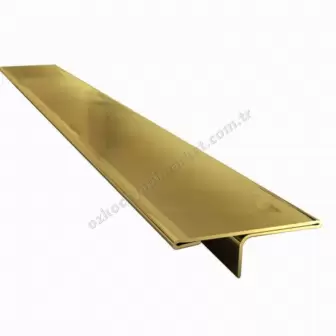 Kapı Eşik T Profili 4 cm Altın 90 cm resim 3