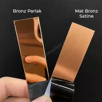 Parke Eşik T Profili 2 cm Parlak Bronz resim 3
