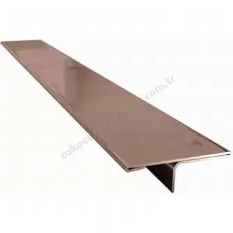 Parke Eşik T Profili 4 cm Parlak Bronz resim 1