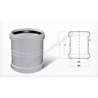 Fırat Pvc Atık Su Kayar Manşon 100 mm resim 1