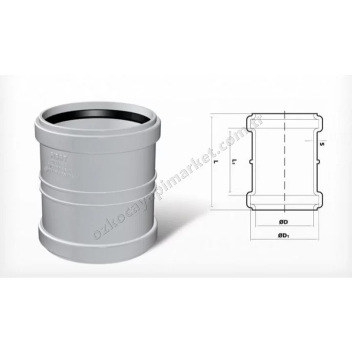 Fırat Pvc Atık Su Kayar Manşon 100 mm