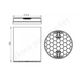 Lux Wares Daire Rögar Kutusu Q315 Mm resim2