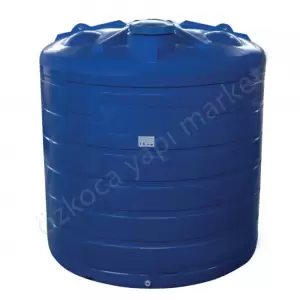 Akro 10000 Litre Dikey Mavi Su Deposu resim1