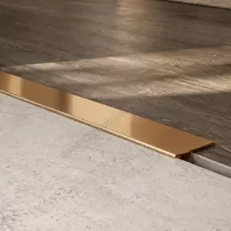 Parke Eşik T Profili 2 cm Parlak Bronz resim 1