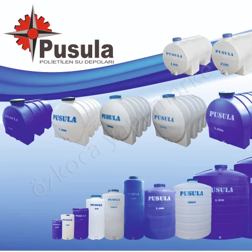 Akro 500 Litre Dikey Mavi Su Deposu