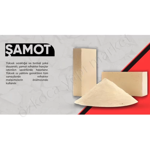 Şamot Refrektar Harcı 1500 Derece 5 Kg