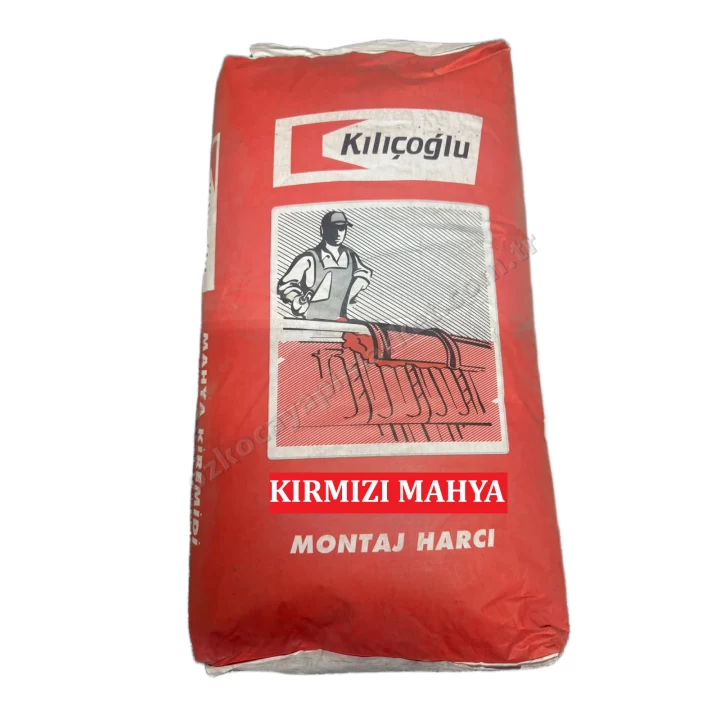 Kılıçoğlu Mahya Montaj Harcı Kırmızı 25 Kg
