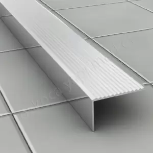 Merdiven Basamak Profili 4X2 Tırtıklı Gümüş resim1