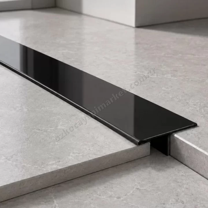 Kapı Eşik T Profili 3 cm Siyah 120 cm