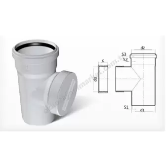 Fırat Pvc 100 mm Temizleme Te resim 1