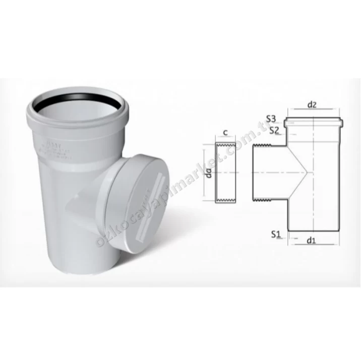 Fırat Pvc 100 mm Temizleme Te