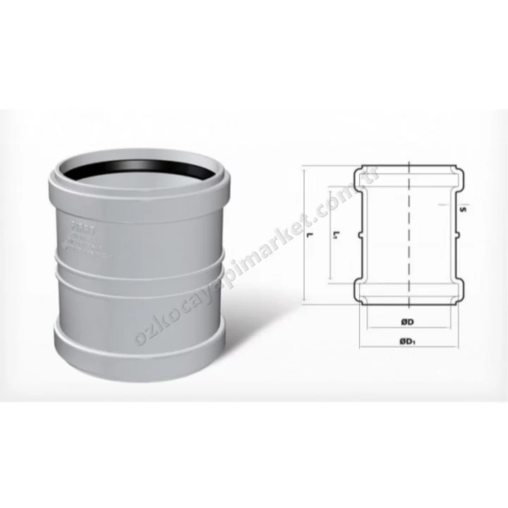 Fırat Pvc Atık Su Kayar Manşon 50 mm