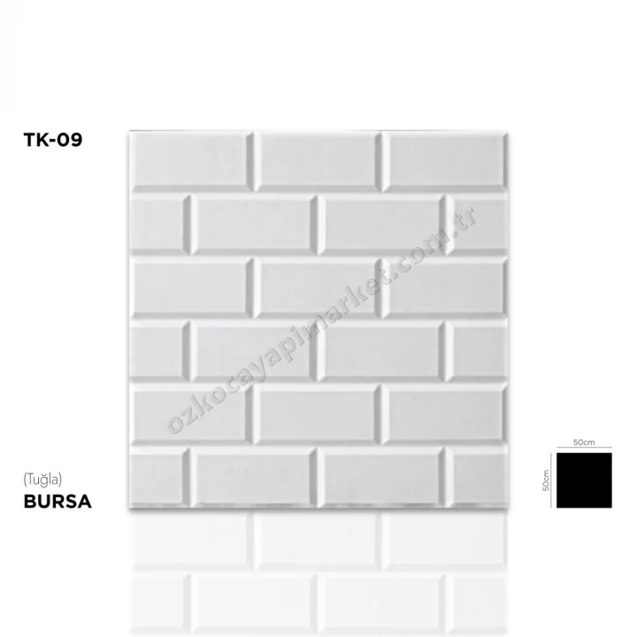 Bursa-Tuğla Desen 50X50 - 15 M2 Tavan Kaplama
