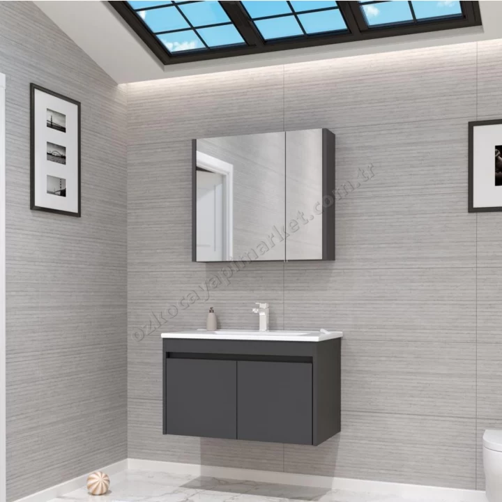 Orka Side Banyo Dolabı 65 cm Antrasit
