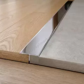 Kapı Eşik T Profili 3 cm Parlak Krom 90 cm resim 1