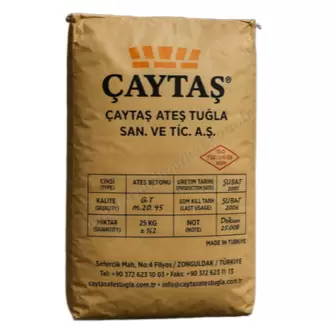 Çaytaş Ateş Betonu 70 Alümina 25 Kg resim 1