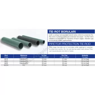 Tie-Rot Borusu 18X21 mm - 150 Metre Bağ resim 1
