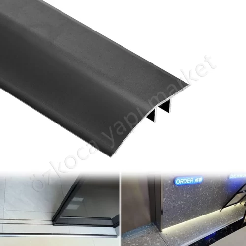 Parke Eşik Balık Sırtı Profili 4 Cm-Siyah 2,70 Boy