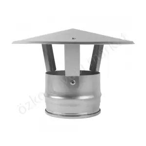 Barbekü Bacası Galvaniz Şapka - 20 Cm Çap resim1