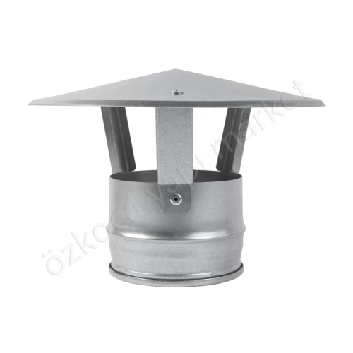 Barbekü Bacası Galvaniz Şapka - 20 Cm Çap