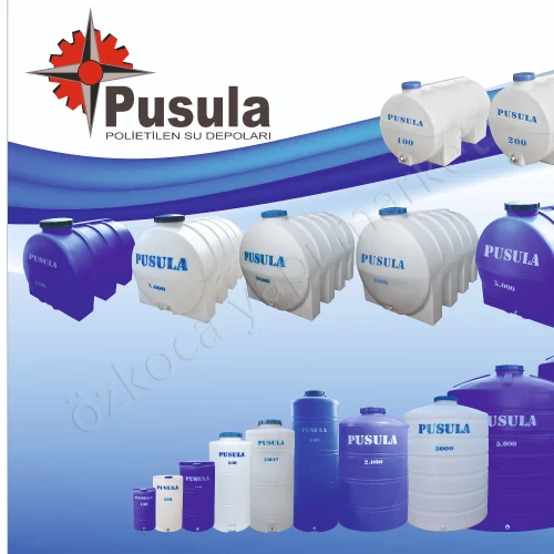 Akro 50 Litre Dikey Mavi Su Deposu