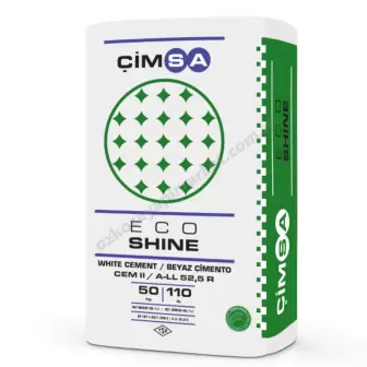 Çimsa Eco Shine Süper Beyaz Çimento 50 Kg resim 1