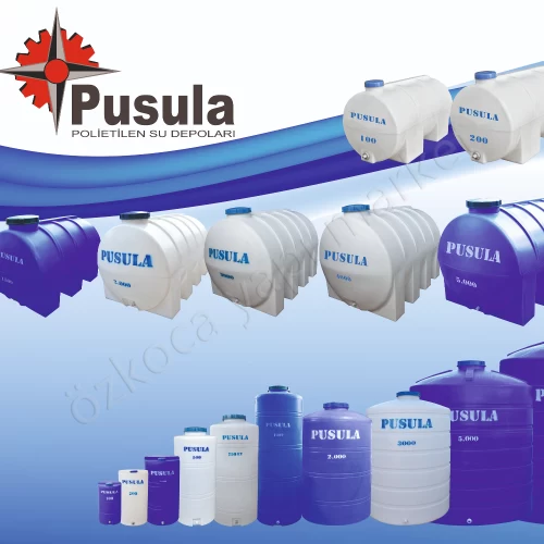 Akro 50 Litre Dikey Beyaz Su Deposu