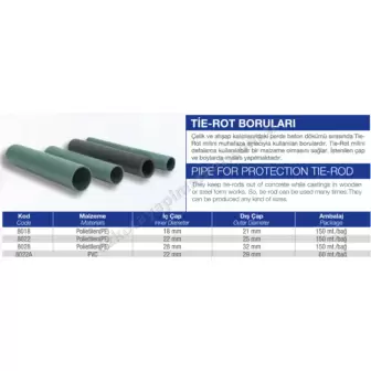 Tie-Rot Borusu 22X25 mm - 150 Metre Bağ resim 1