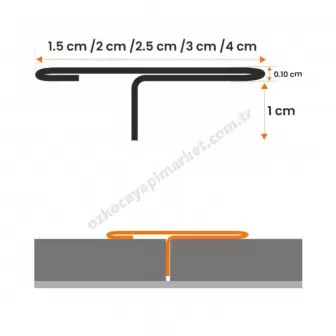 Parke Eşik T Profili 3 cm Mat Satine Bronz resim 5